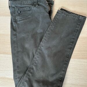 AG Adriano Goldschmied Women's Dark Olive Green The Legging Ankle Pants